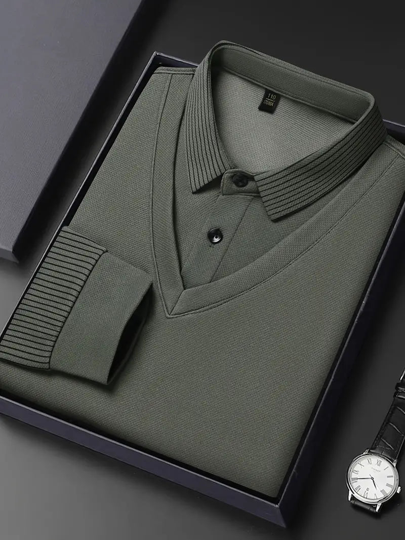 Charles 2-in-1 Long Sleeve Polo Shirt