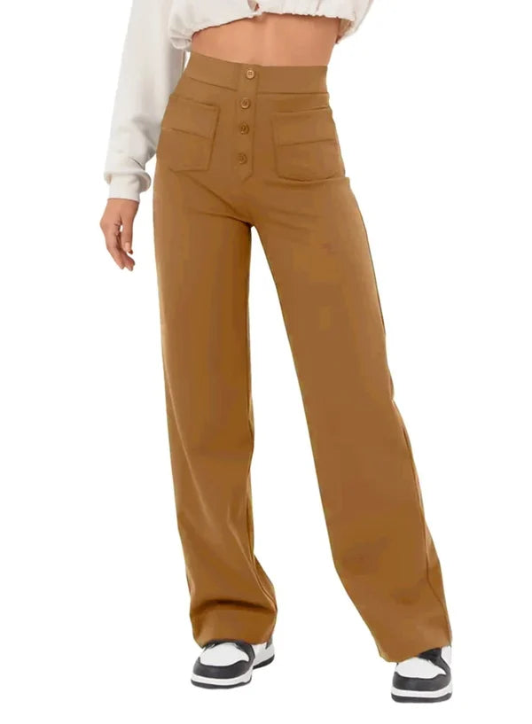 Sophie Stretchhose mit hoher Taille und Seitentaschen